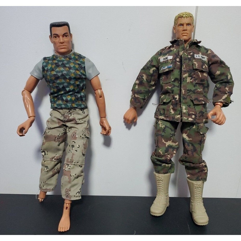 1996 Hasbro Pawtucket 2x Gi Joe Duke 12" Action Figure with Uniform